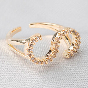 Anel inicial cravejado