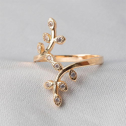 Anel ramos com zircônia - Imagem 4