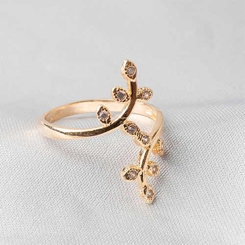 Anel ramos com zircônia - Imagem 2