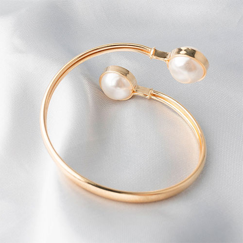 Bracelete duas perolas - Imagem 2