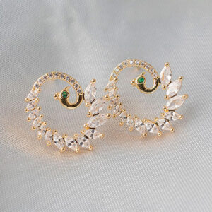 Brinco pavão espiral