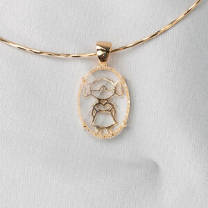 Chocker aro pingente de filha