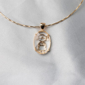 Chocker aro pingente de filha