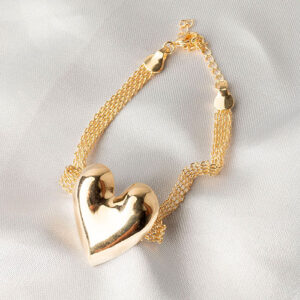 Chocker coração abaulado liso