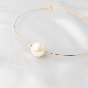 Choker aro com perola