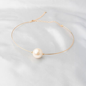 Choker aro com perola