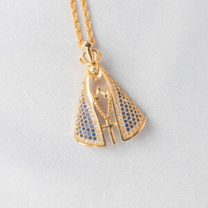 Colar nossa senhora cravejada