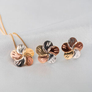 Conjunto flores de ródio