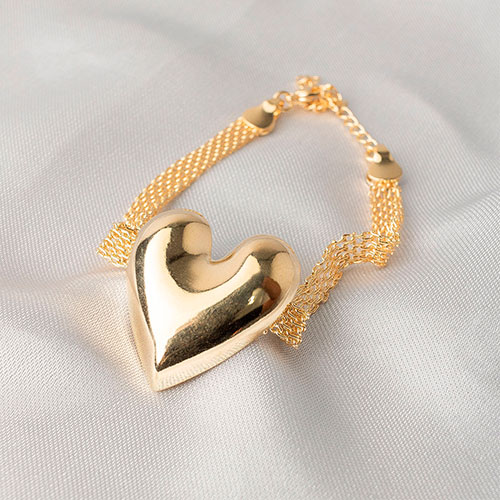 Pulseira coração abaulado - Imagem 4