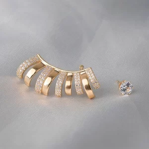 Brinco earhook um lado só com zirconia