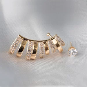 Brinco earhook um lado só com zirconia