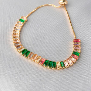 Pulseira riviera colorida regulavel